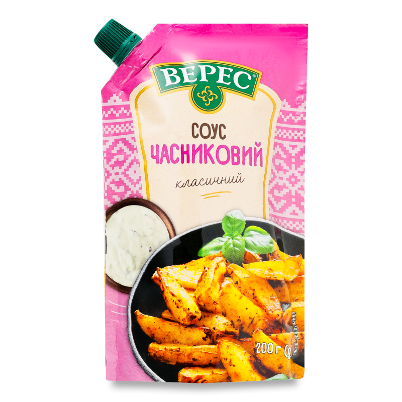 Соус майонезний Часниковий класичний 200г д/п Верес