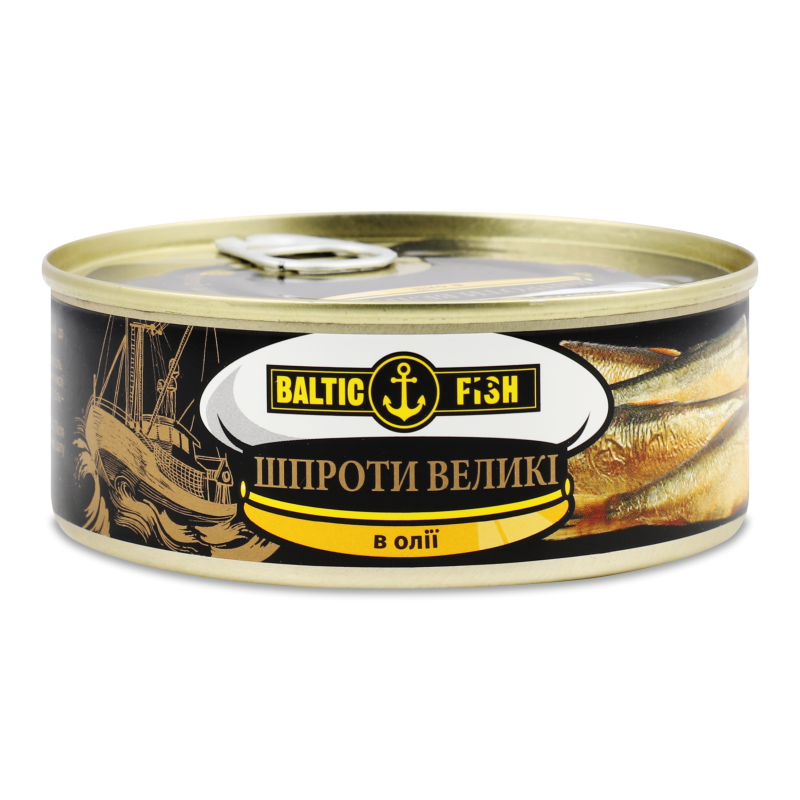 Шпроти в олії 240г ж/б з ключем Балтік Фіш