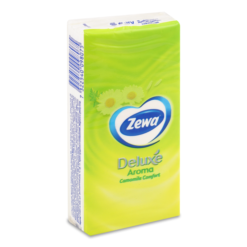 Хустинки носові Делюкс Камомайл 10шт Зева