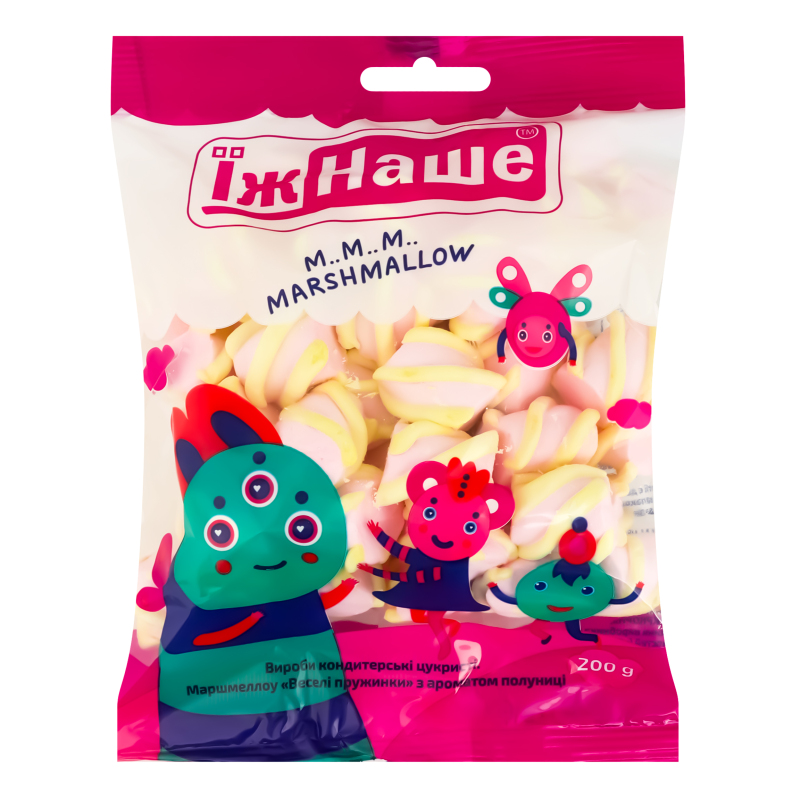 Маршмеллоу с ароматом клубники Веселые пружинки ЇжНаше м/у