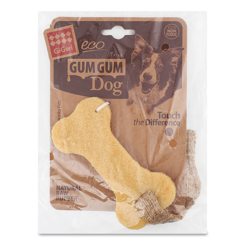 Іграшка д/собак Гум Гум Кістка екорезина текстиль 24см ГіГві