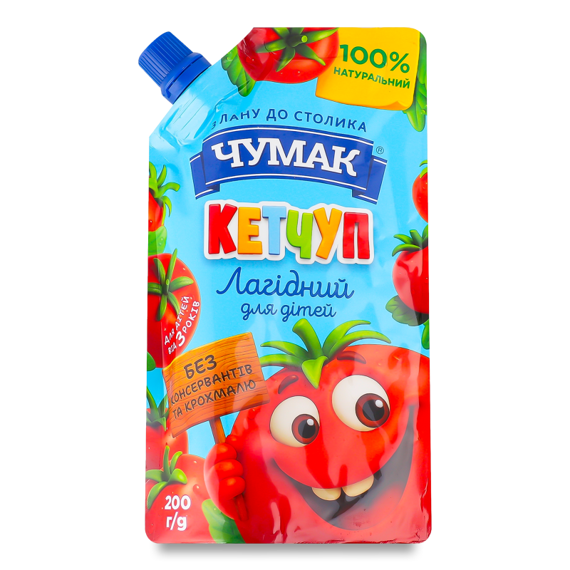 Кетчуп Лагідний д/дітей 200г д/п Чумак