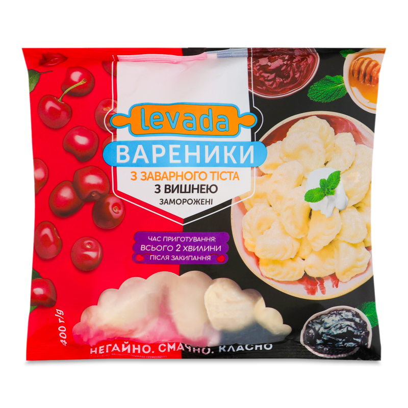 Вареники з заварного тіста з вишнею 400г Levada