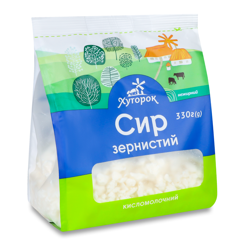 Сир кисломолочний нежирний 330г Хуторок