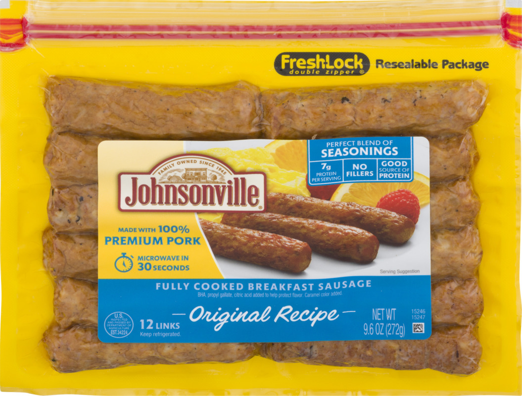 Johnsonville Fully Cooked Breakfast Sausage Links Original Recipe 12