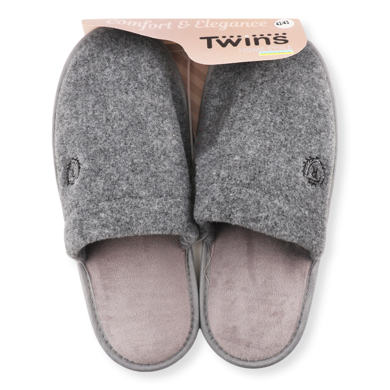 Взуття домашнє чоловiче Lama войлок з вишивкою р.40-45 Twins