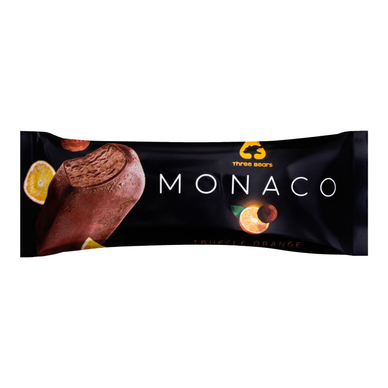 Морозиво Трюфель та апельсин Monaco Три ведмеді м/у 80г Три
