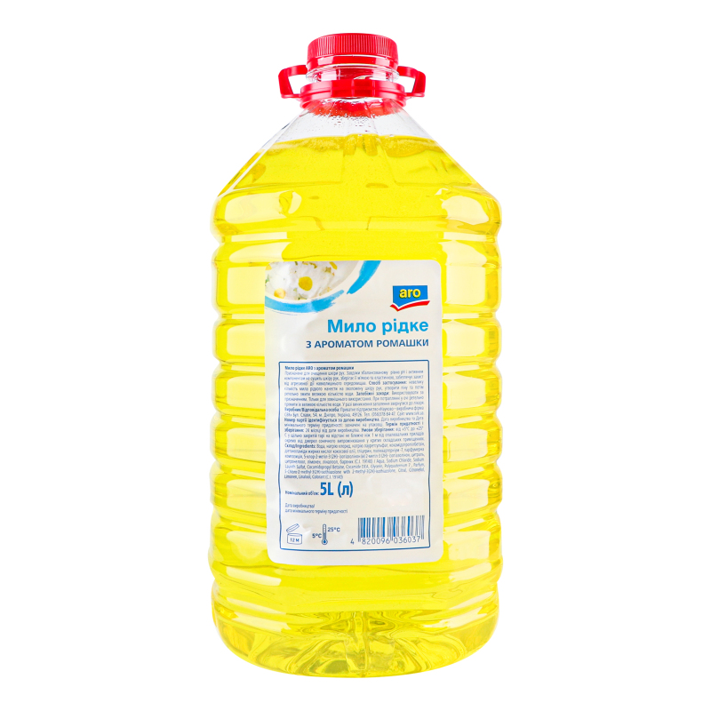 Мыло жидкое с ароматом ромашки Aro 5л Aro(4820096036037): купить в ...