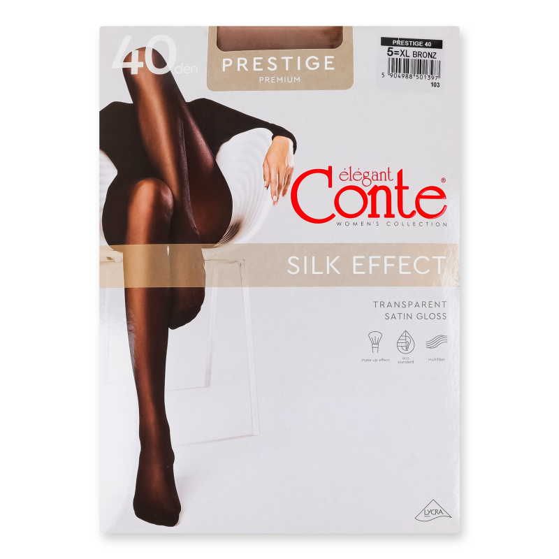 Колготи жіночі Престиж бронз 40ден р.5 Конте елегант