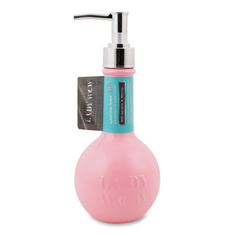 Шампунь-пілінг д/волосся та шкіри голови з AHA-кислотами 350мл з дозатором Lady Wow
