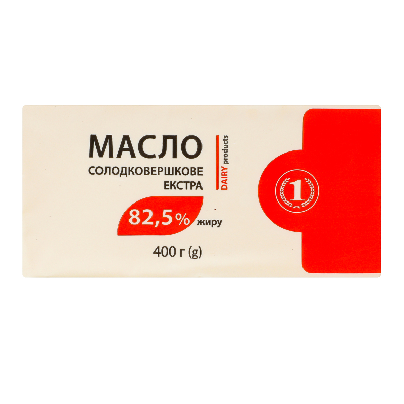 Масло солодковершкове 82.5% Екстра ТМ "1" м/у