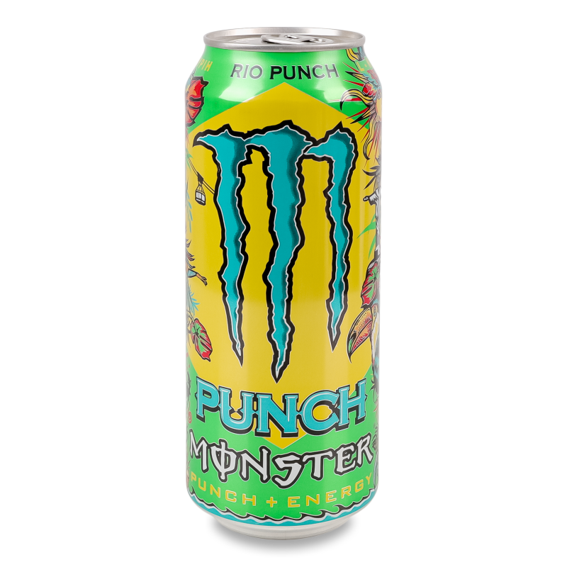 Напій енергетичний безалкогольний Rio Punch сильногазований 500мл ж/б Monster Energy