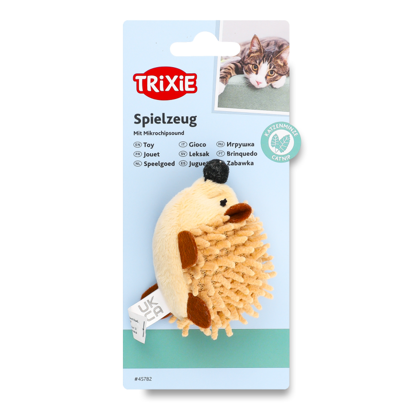 Іграшка д/котів Їжачок плюш кудлатий 8см Тріксі
