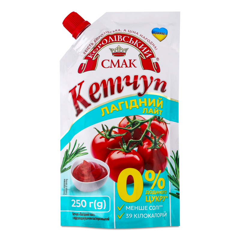 Кетчуп Лагідний лайт 250г д/п Королівський смак
