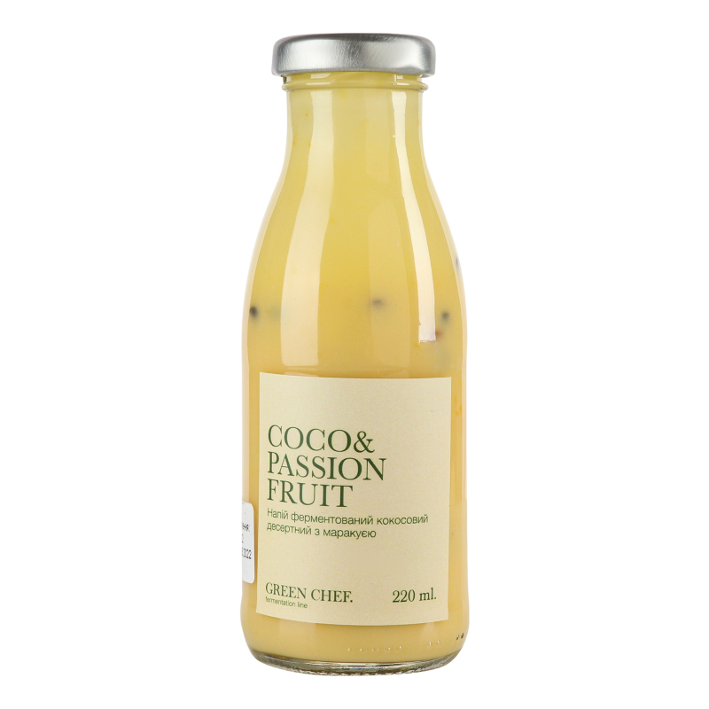 Напій ферментований кокосовий десертний з маракуєю Coco&Passion fruit Green Chef с/пл