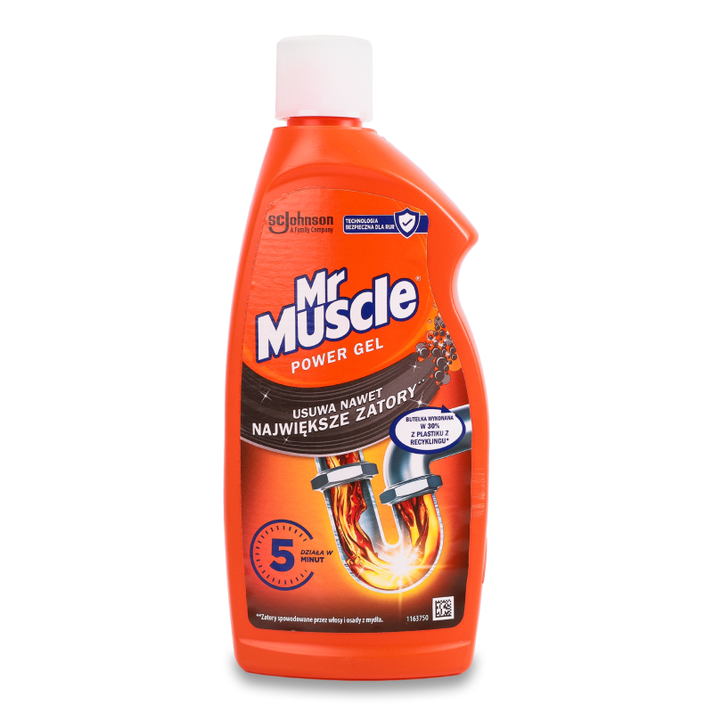 Гель д/прочищення зливних труб Power 500мл Mr.Muscle