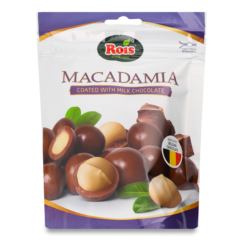 Макадамія в молочному шоколаді 90г Rois