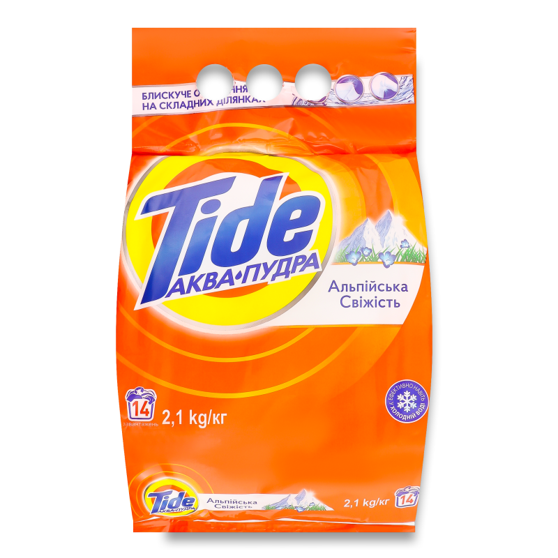 Засіб миючий синтетичний Аква Пудра Альпійська свіжість автомат 2,1кг Тайд
