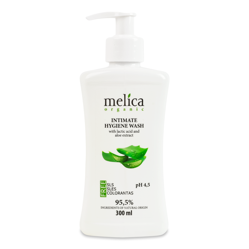 Засіб д/інтимної гігієни з молочною кислотою та екстрактом алоє 300мл Меліса Органік