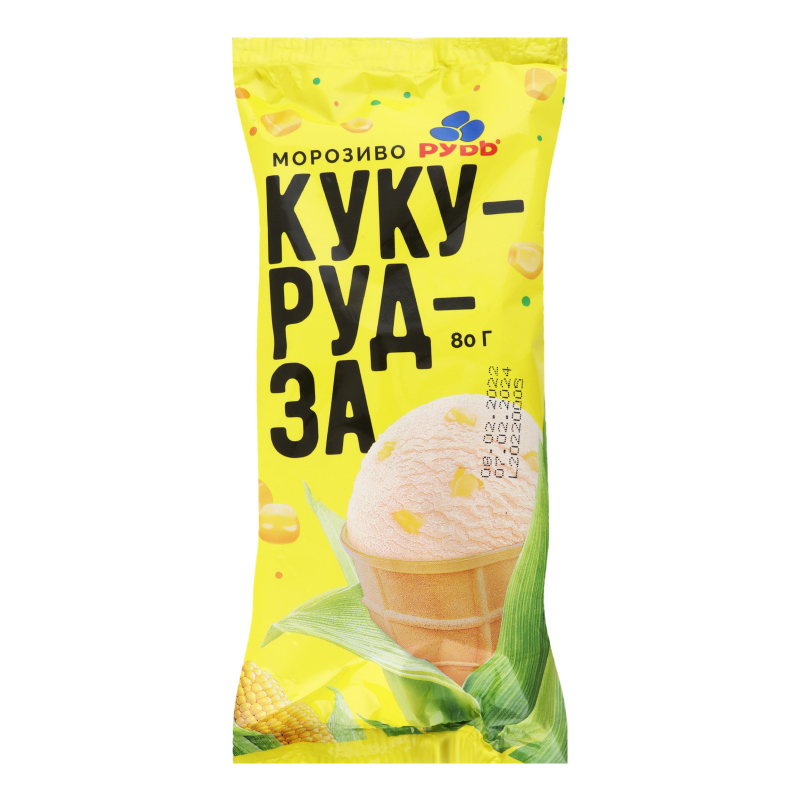 Морозиво у вафельному стаканчику Кукурудза Рудь м/у