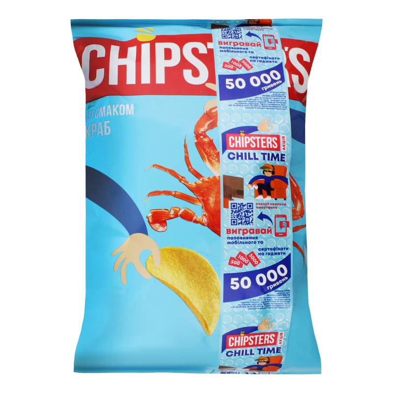 Чипсы картофельные со вкусом краба Chipster's м/у 130г Chipster's ...