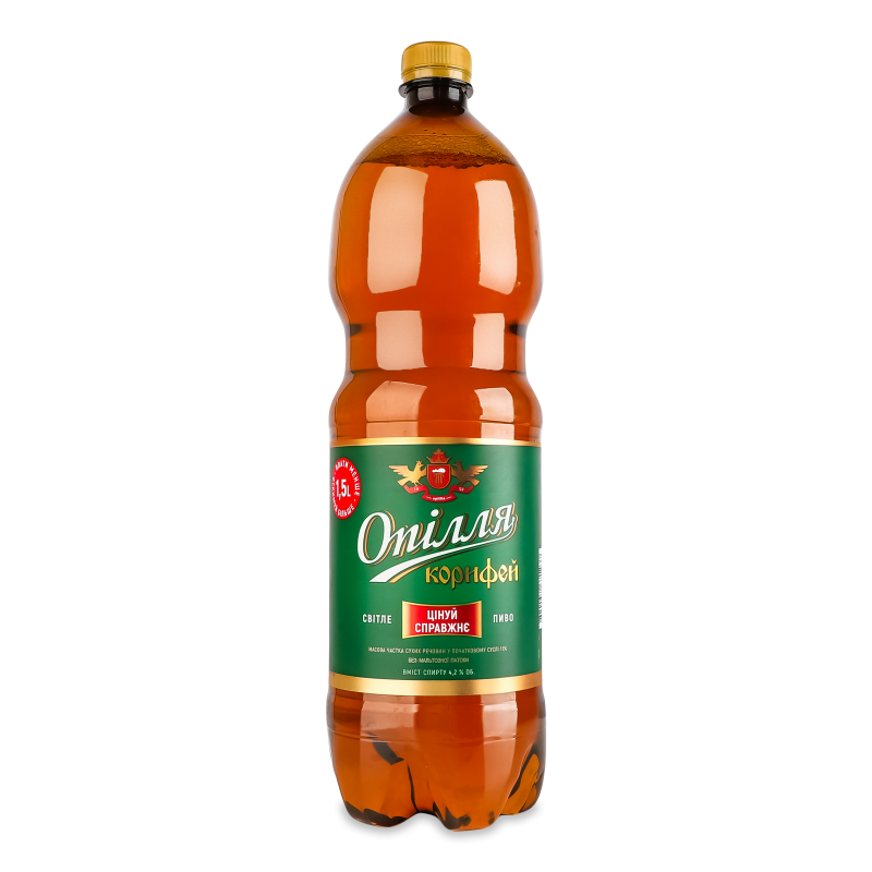 Пиво Корифей світле 4,2 % 1,5л Опілля