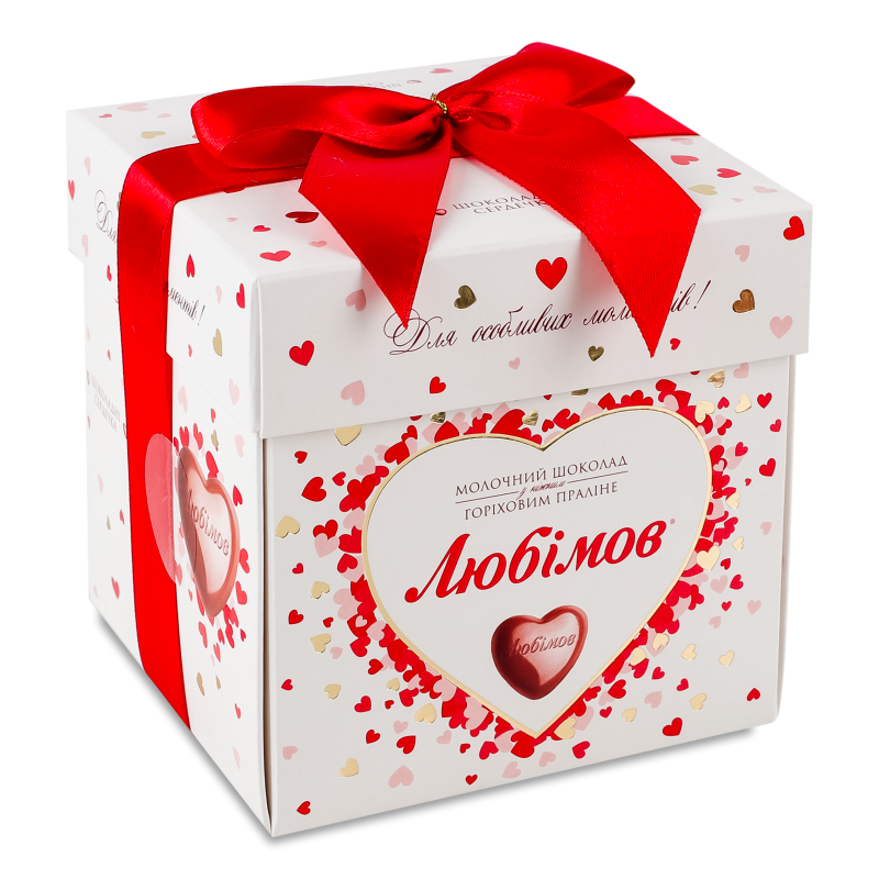 Цукерки Весна з горіховим праліне у молочному шоколаді 208г Любимов