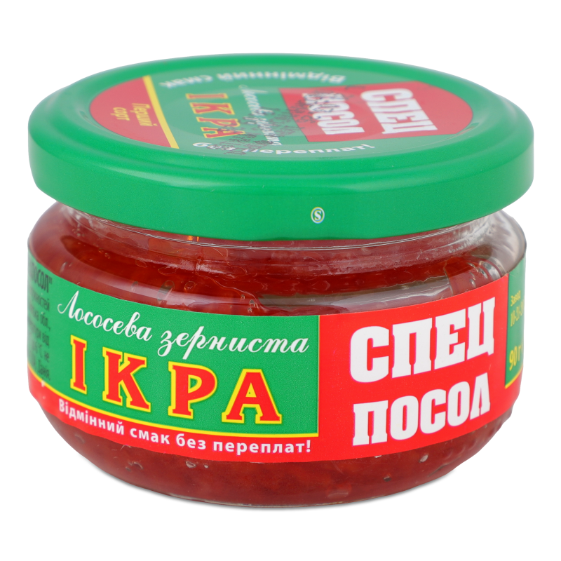 Ікра лососева зерниста 90г скло Спец посол