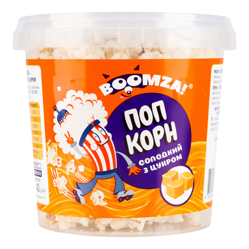 Попкорн солодкий з цукром Boomza! відро