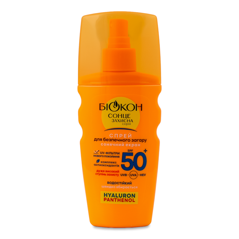 Спрей д/безпечної засмаги з пантенолом SPF50+ 160мл Біокон