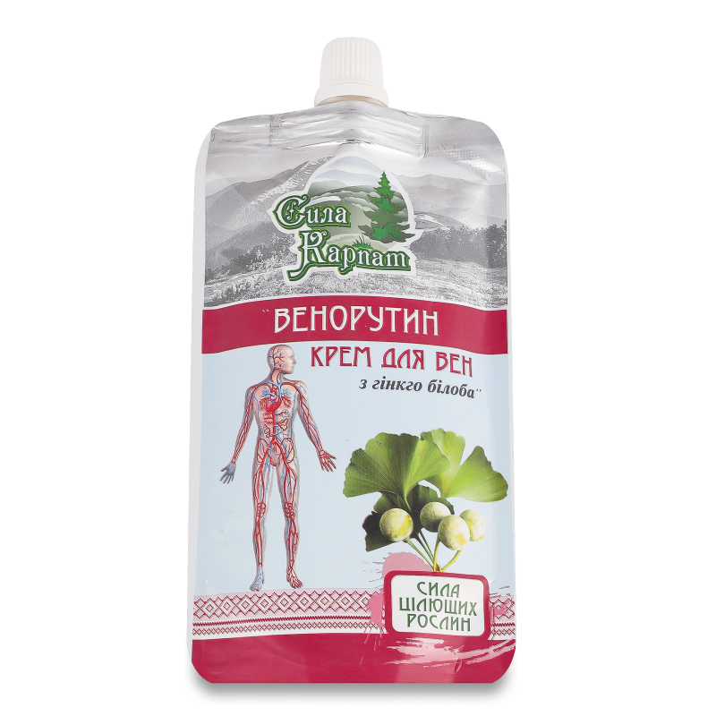 Крем д/вен Сила Карпат Венорутин з гінкго білоба 100мл д/п ЛекоПро