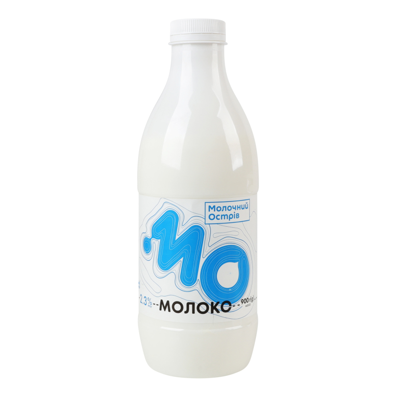 Молоко 2.3% пастеризоване Молочний острів п/пл