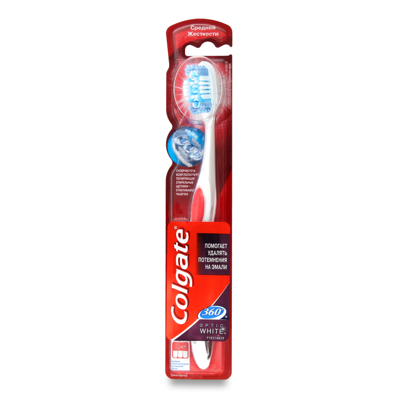 Щітка зубна 360 Optic White середня Colgate