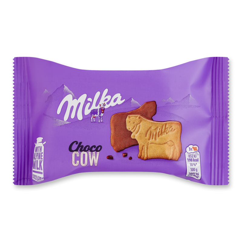 Печиво вкрите молочним шоколадом 40г Мілка