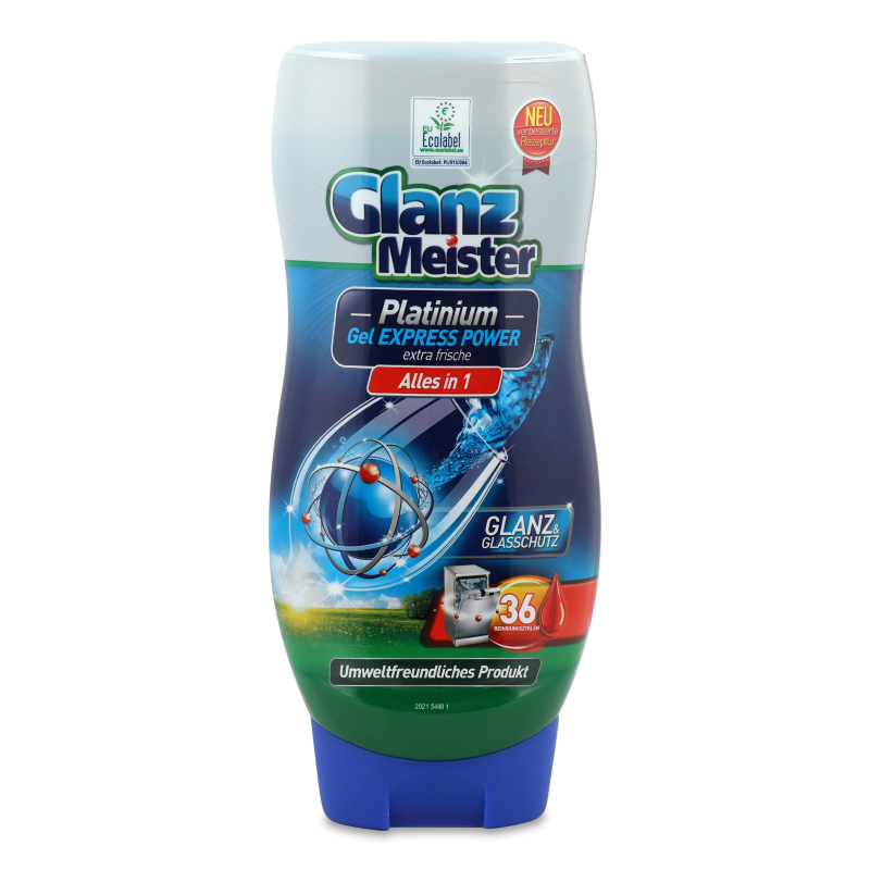 Гель д/миття посуду в посудомийних машинах Platinum 720мл Glanz Meister