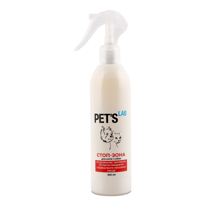 Засіб д/відлякування котів та собак Стоп-зона 300мл спрей Pet’s Lab