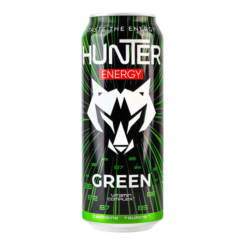 Напій енергетичний безалкогольний газований Green Hunter з/б