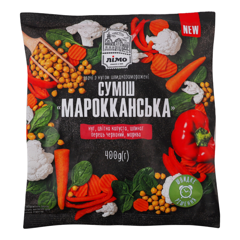 Суміш овочева швидкозаморожена Марокканська Лімо м/у 400г Лімо