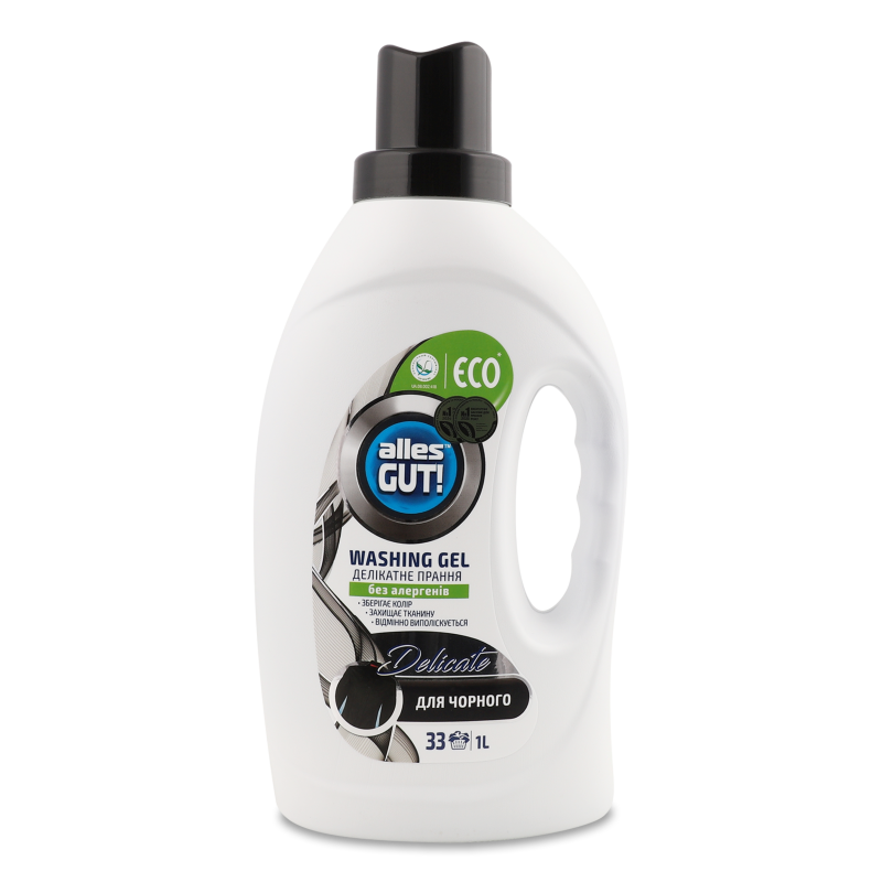 Гель д/делікатного прання чорних та темних тканин Eco 1л Alles Gut!