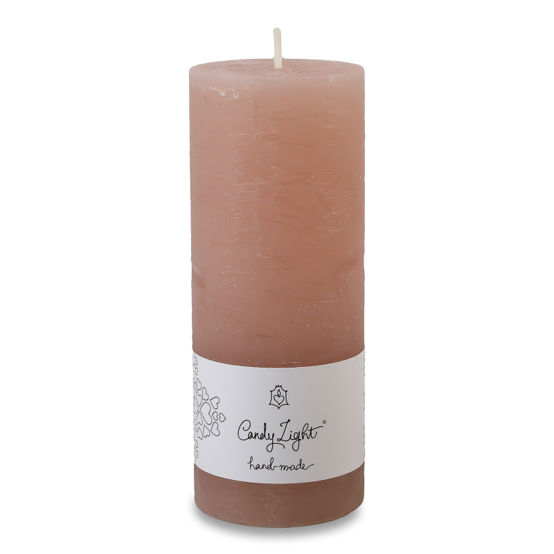 Свічка Циліндр рожево-коричнева С06*15/1-7.1 Candy Light