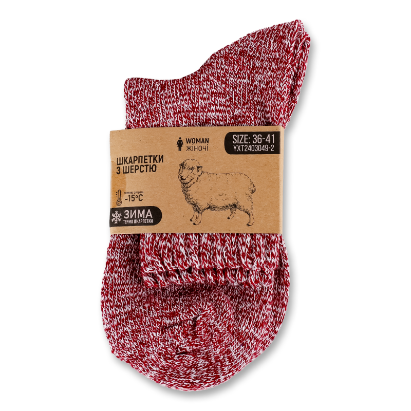 Шкарпетки жіночі Термо з шерстю р.36-41 YXT2403049-2