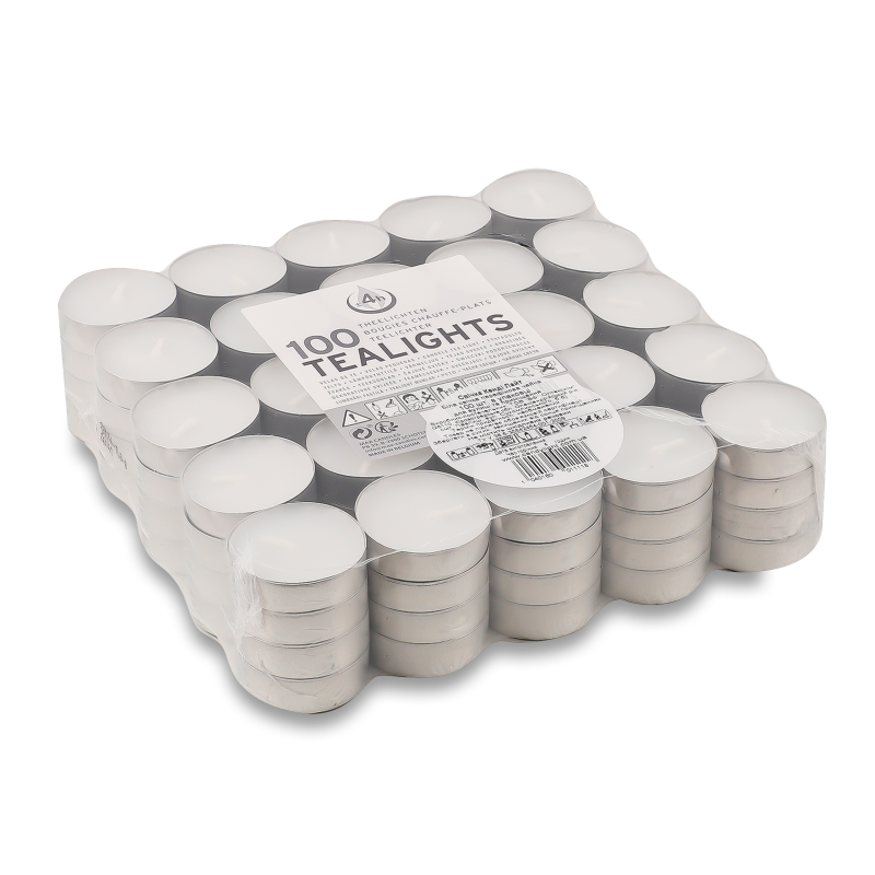 Свічка чайна парафінова біла 100шт Candy Light