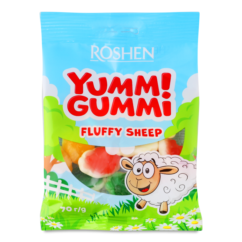 Цукерки желейні Yummi Gummi Fluffy Sheep 70г Roshen