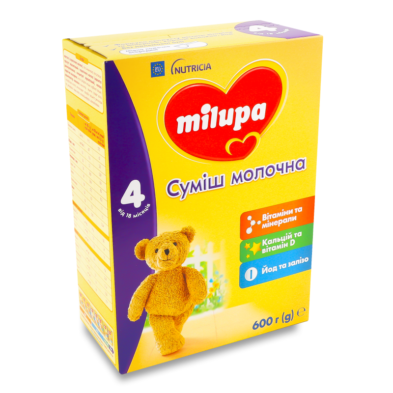 Суміш молочна Дитяче молочко суха д/дітей від 18місяців 600г Milupa 4
