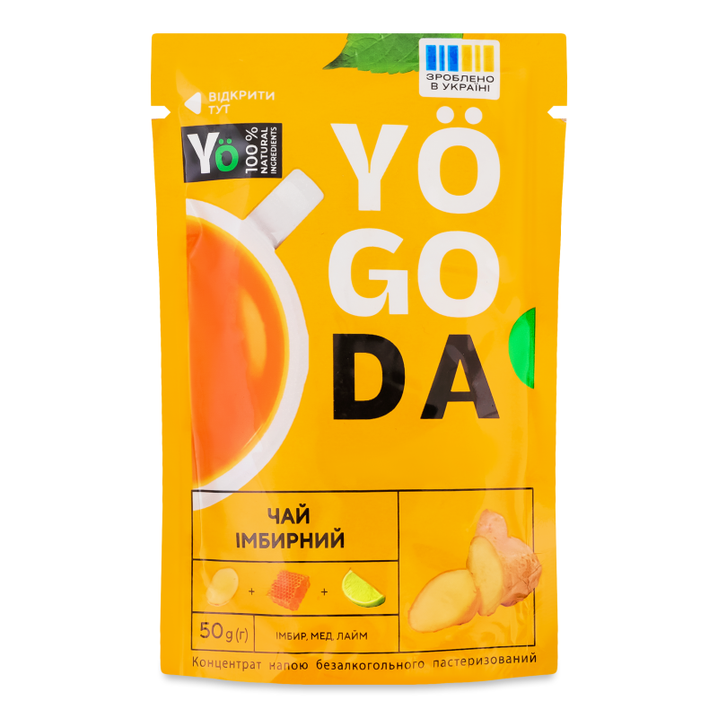 Концентрат напою б/а Чай імбирний 50г саше Yogoda