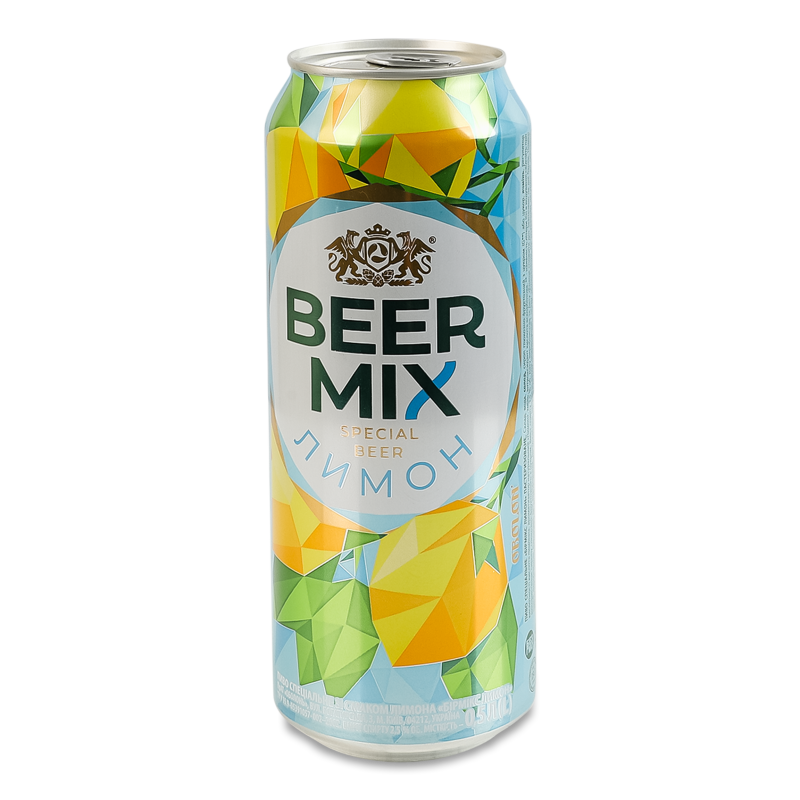 Пиво BeerMix Лимон 2,6% 0,5л ж/б Оболонь