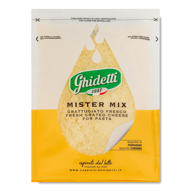 Сир Містер Мікс 35% тертий 100г Ghidetti