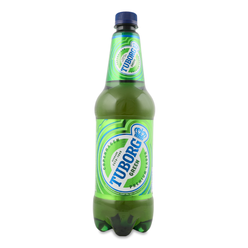 Пиво Green світле 4,6% 0,9л пет Tuborg