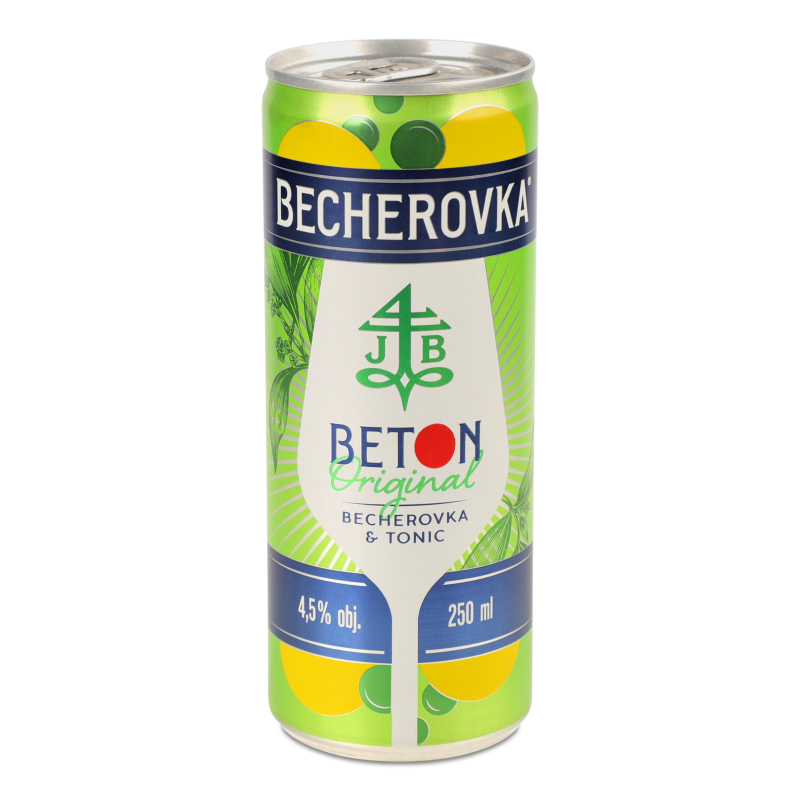 Напій слабоалкогольний Beton Original газований 4,5% 250мл ж/б Becherovka