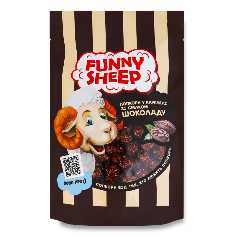 Попкорн Веселі баранці у шоколадній карамелі 90г Захід